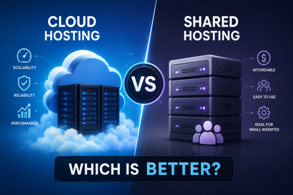 cloud hosting vs shared hosting